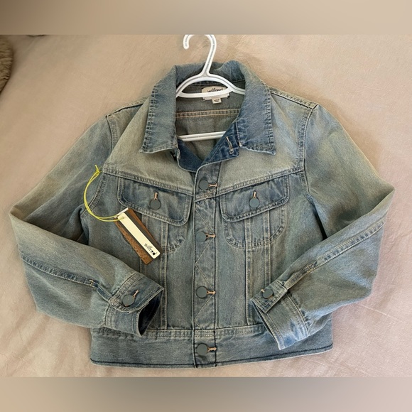 NWT Wilfred Cropped Denim Jacket - Picture 7 of 9